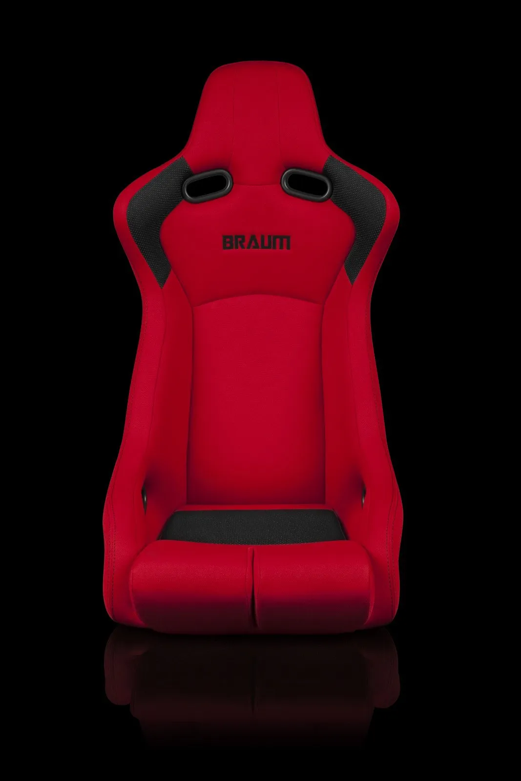 Braum Venom-R Series Fixed Back Bucket Seat - Red Cloth / Carbon Fiber