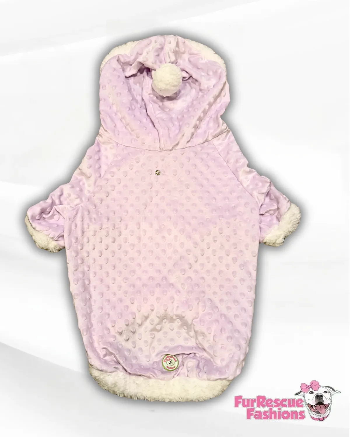 Bubble Lilac Raglan With Hoodie & Pompom in Ultra-luxe & Sherpa