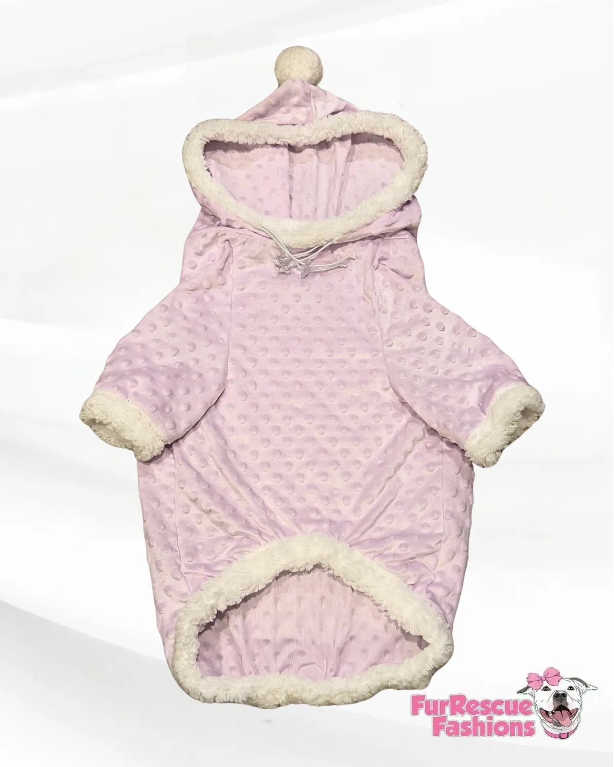 Bubble Lilac Raglan With Hoodie & Pompom in Ultra-luxe & Sherpa