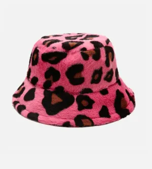 Bucket Hat in Pink Animal