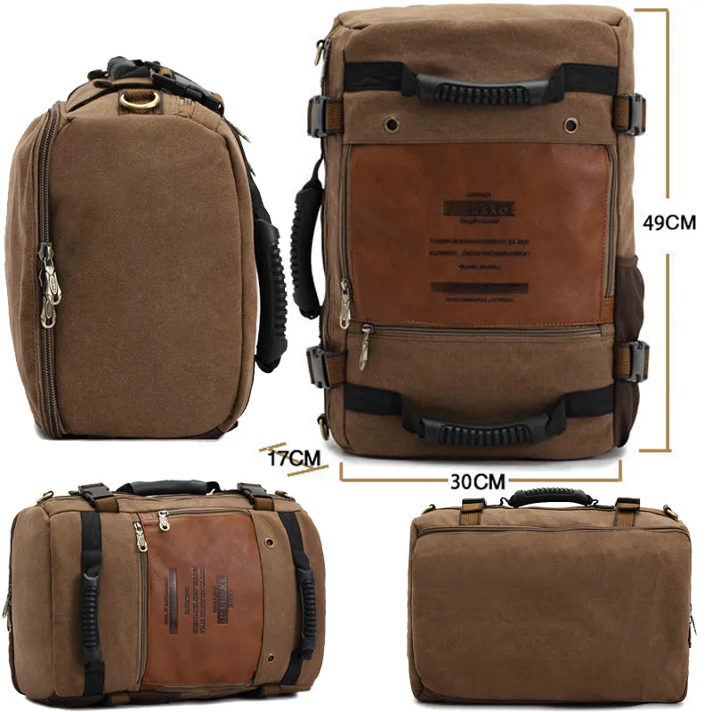 Canvas Backpack Luggage Computer Ruckpack Versatile Bags