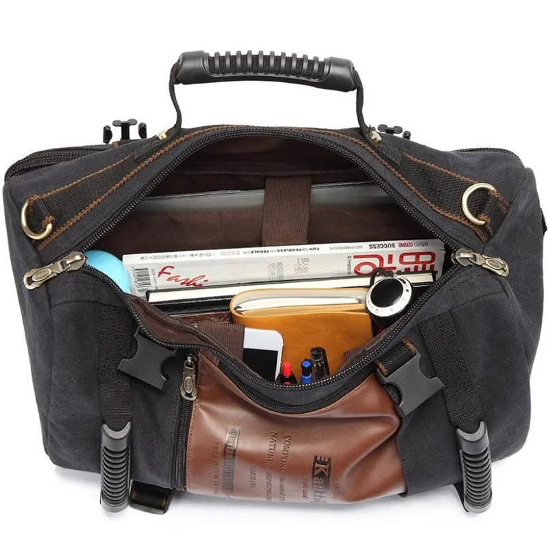 Canvas Backpack Luggage Computer Ruckpack Versatile Bags