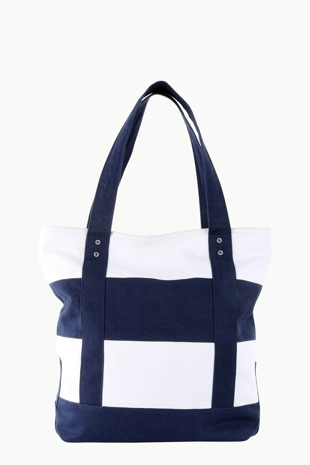 Canvas Colorblock Beach Tote Bag