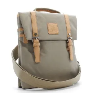 Canvas Cross-body L Messenger Bag form Khaki I Pad tablet taupe pockets