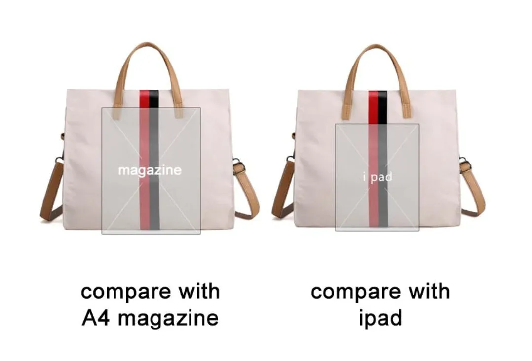 Canvas Ladies Work Bag Women Tote Hand Bag Shoulder Bag for Women Fashion Lady Shopping Canvas Stripe Tote Bags Female Handbags
