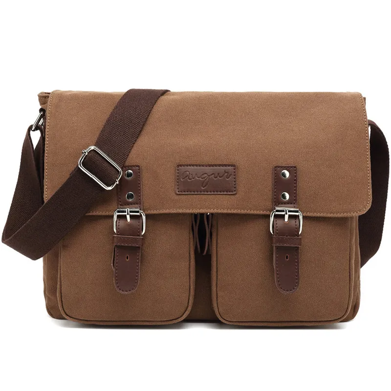 Canvas Messenger Bag Retro Students Book Bag