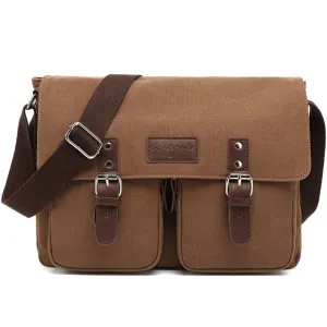 Canvas Messenger Bag Retro Students Book Bag