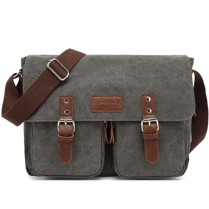 Canvas Messenger Bag Retro Students Book Bag