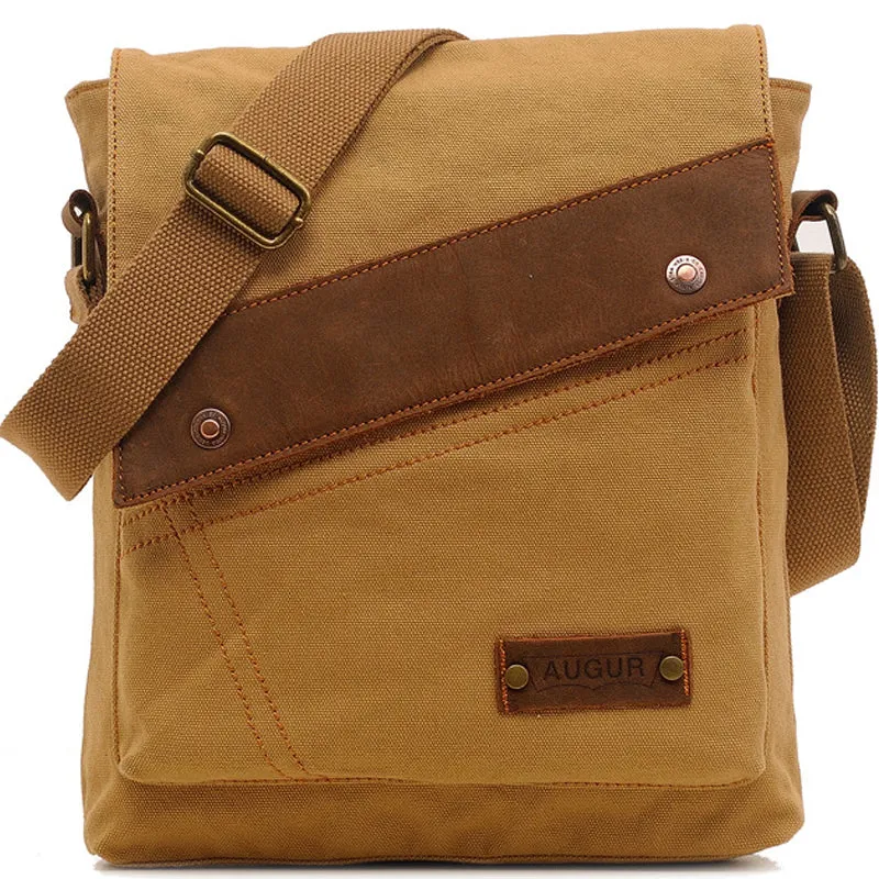 Canvas Messenger Crossbody Bag Business Shoulder Bag