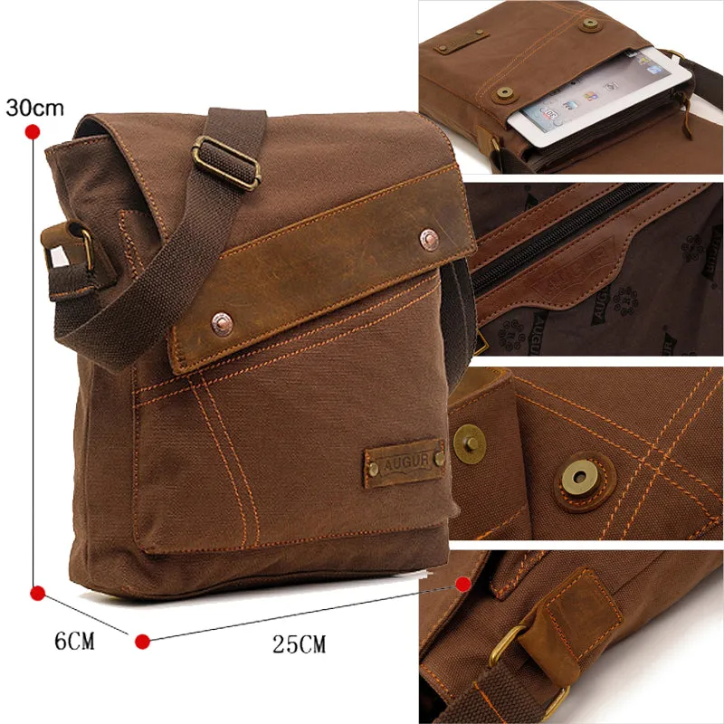 Canvas Messenger Crossbody Bag Business Shoulder Bag