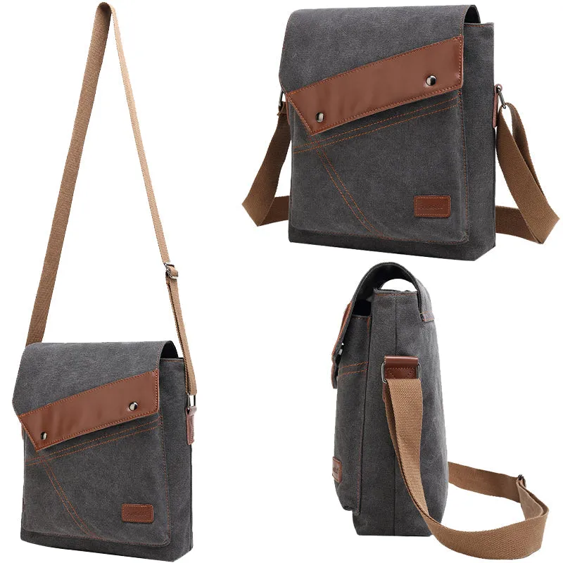 Canvas Messenger Crossbody Bag Business Shoulder Bag