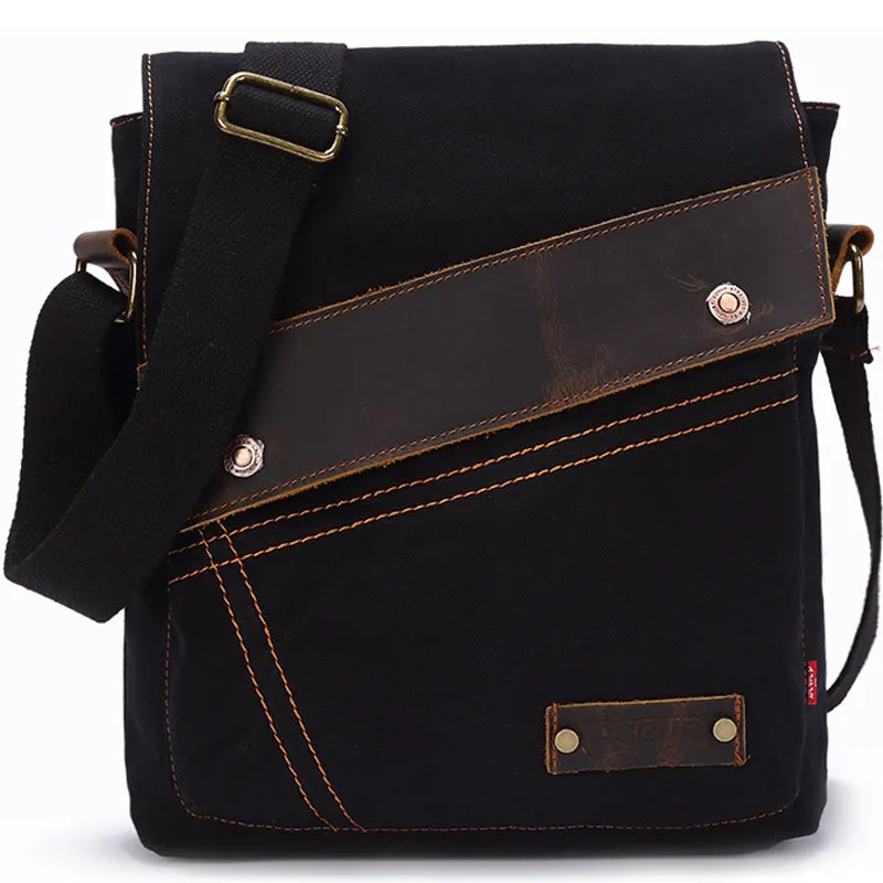 Canvas Messenger Crossbody Bag Business Shoulder Bag