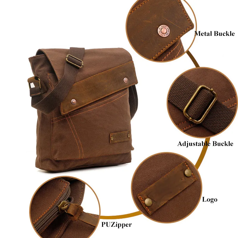 Canvas Messenger Crossbody Bag Business Shoulder Bag