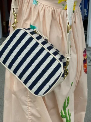 Canvas Stripe Camera Bag