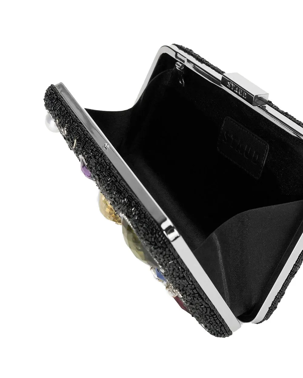 Carmella Beaded Clutch in Black Celestial
