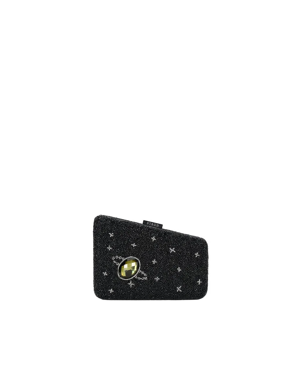 Carmella Beaded Clutch in Black Celestial