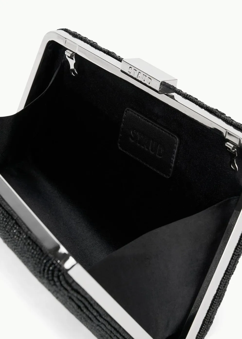 Carmella Beaded Clutch NYC Skyline | Staud