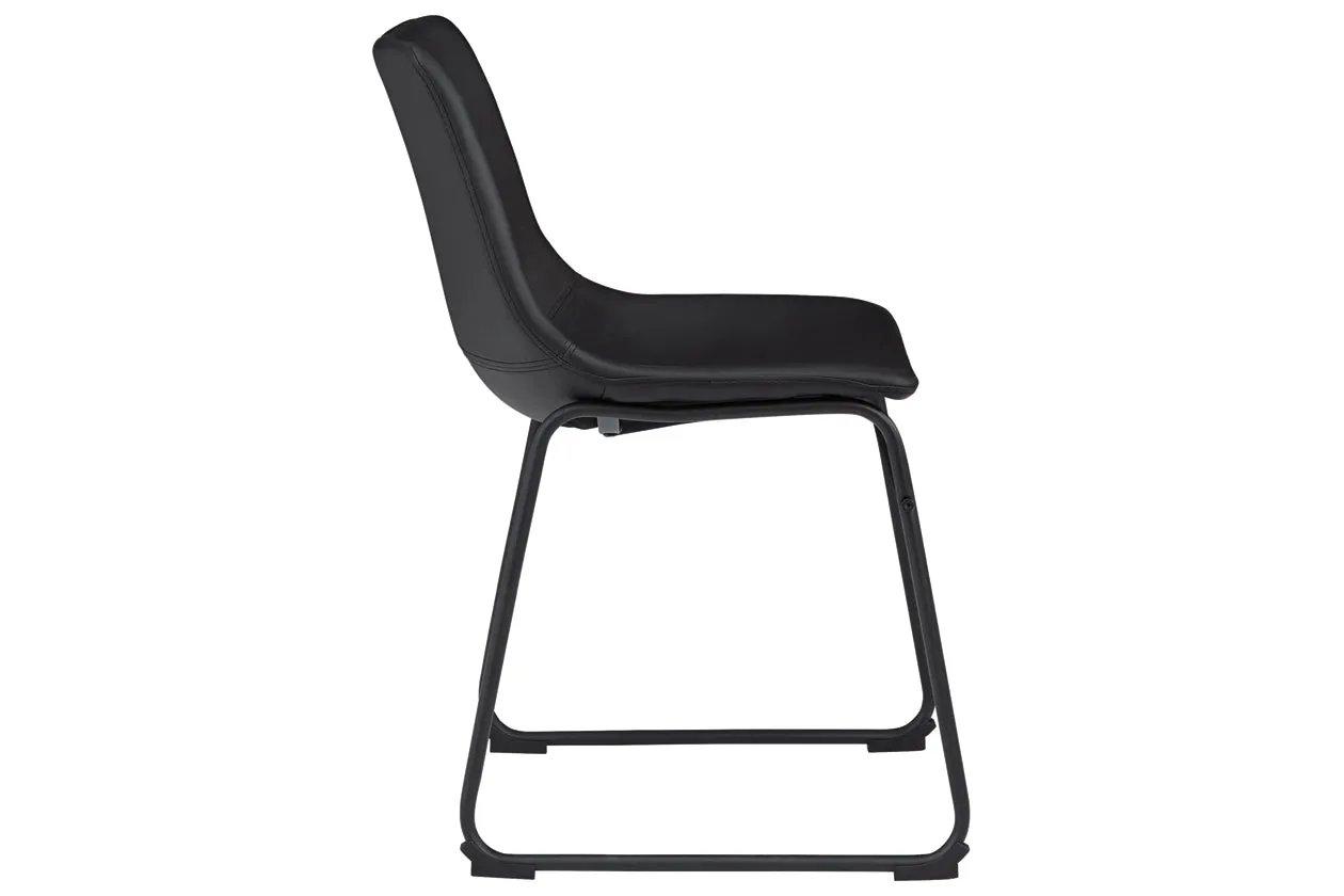 Cece Black Dining Upholstered Side Chairs (Set of 2)