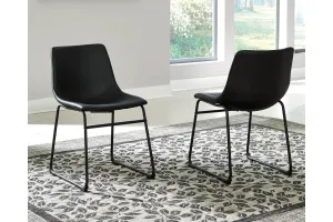 Cece Black Dining Upholstered Side Chairs (Set of 2)