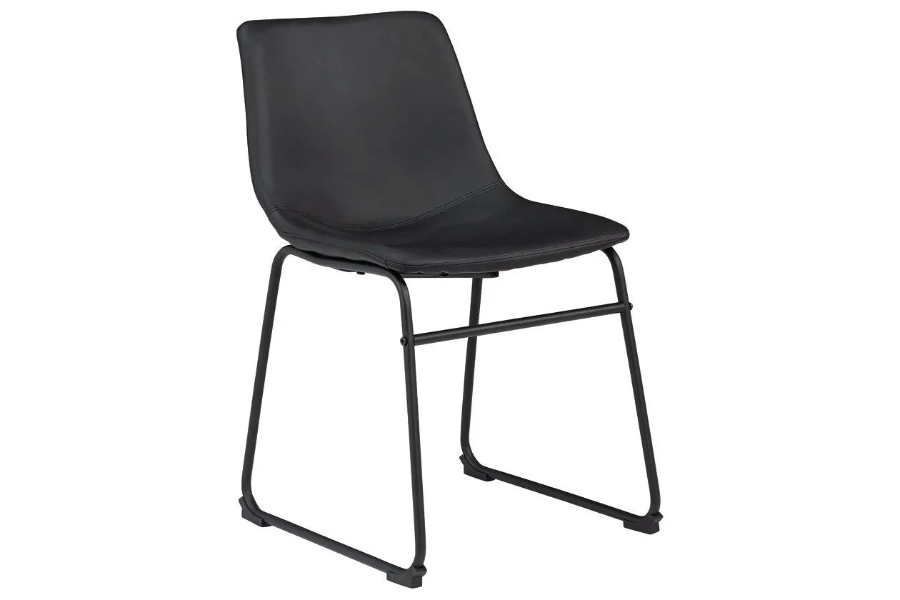 Cece Black Dining Upholstered Side Chairs (Set of 2)