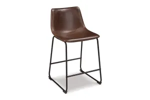 Cece Brown Upholstered Counter Stools (Set of 2)