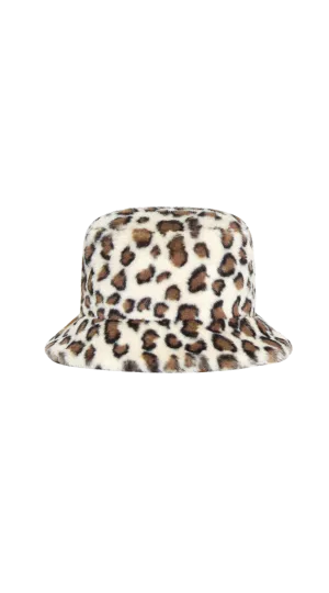 CHEETAH FUR BUCKET TAN