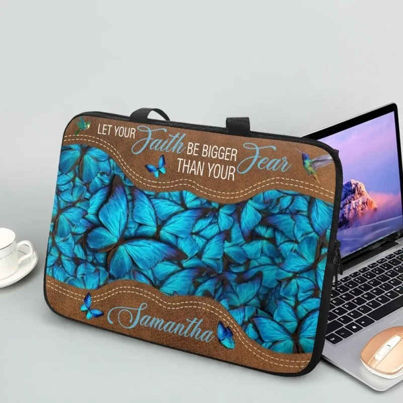 Christianartbag Laptop Bag, Let Your Faith Be Bigger Than Your Fear Laptop Bag, Personalized Laptop Bag, Laptop Bag, CABLTB06180823.