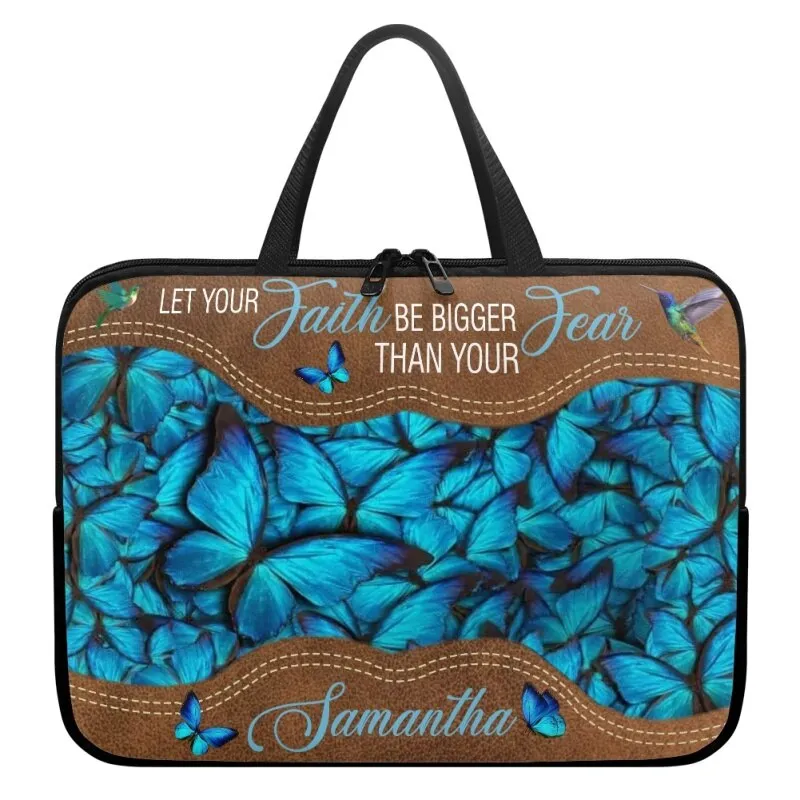 Christianartbag Laptop Bag, Let Your Faith Be Bigger Than Your Fear Laptop Bag, Personalized Laptop Bag, Laptop Bag, CABLTB06180823.