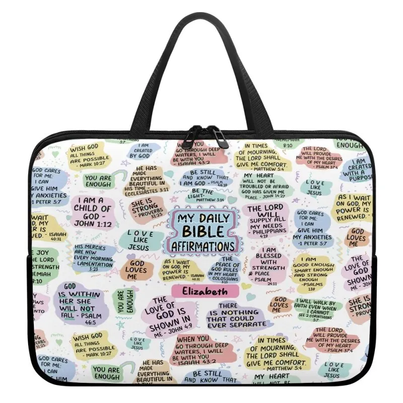 Christianartbag Laptop Bag, My Daily Bible Affirmations Laptop Bag, Personalized Laptop Bag, Laptop Bag, CABLTB02180823.