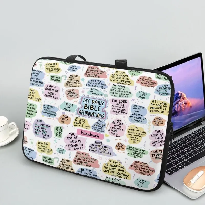 Christianartbag Laptop Bag, My Daily Bible Affirmations Laptop Bag, Personalized Laptop Bag, Laptop Bag, CABLTB02180823.
