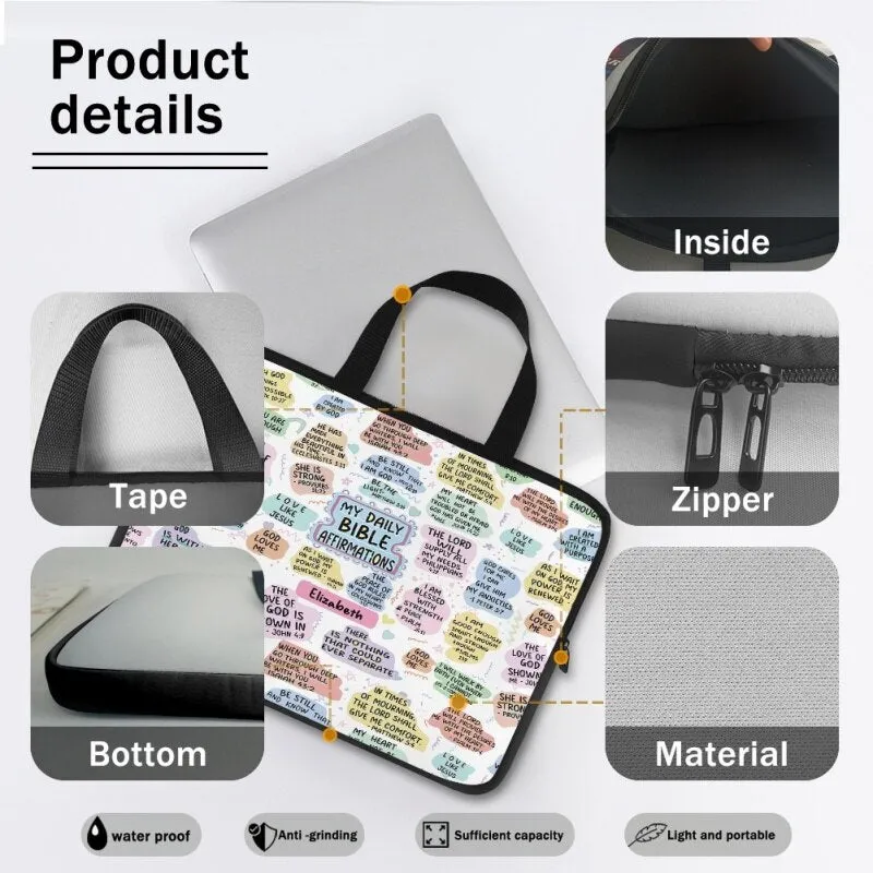 Christianartbag Laptop Bag, My Daily Bible Affirmations Laptop Bag, Personalized Laptop Bag, Laptop Bag, CABLTB02180823.