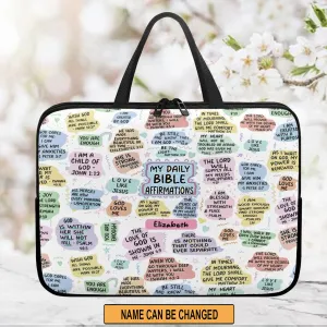 Christianartbag Laptop Bag, My Daily Bible Affirmations Laptop Bag, Personalized Laptop Bag, Laptop Bag, CABLTB02180823.