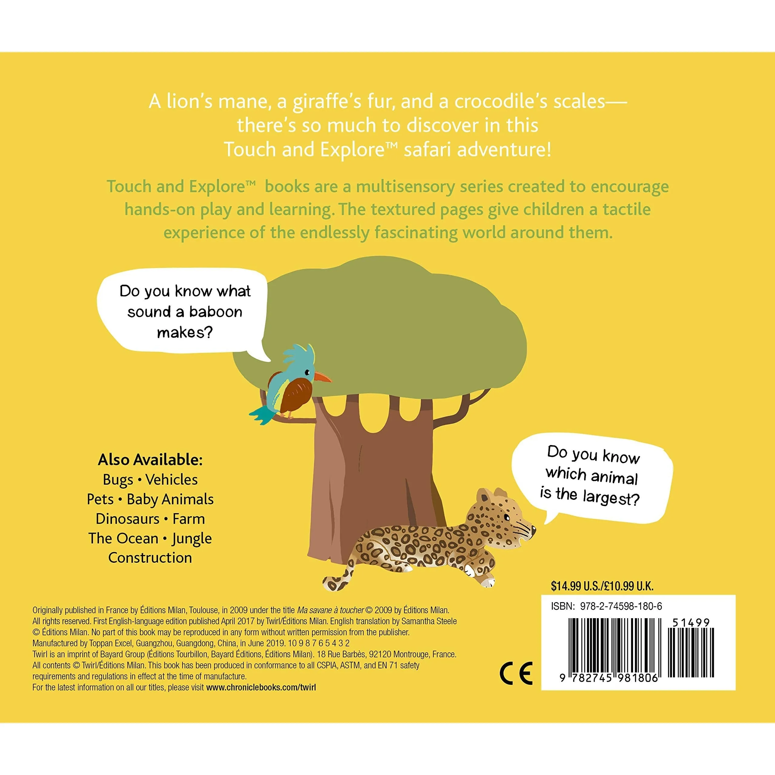 Chronicle Books: Touch and Explore: Safari (Board Book)