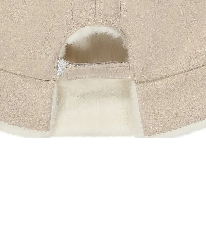 CHUCUCHU Suede Bucket Hat - Beige