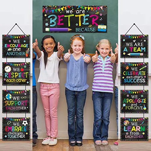 Classroom Decorations Bulletin Board Poster Banner Set Classroom Party Supplies for Kindergarten Pre-School Primary High School chiazllta