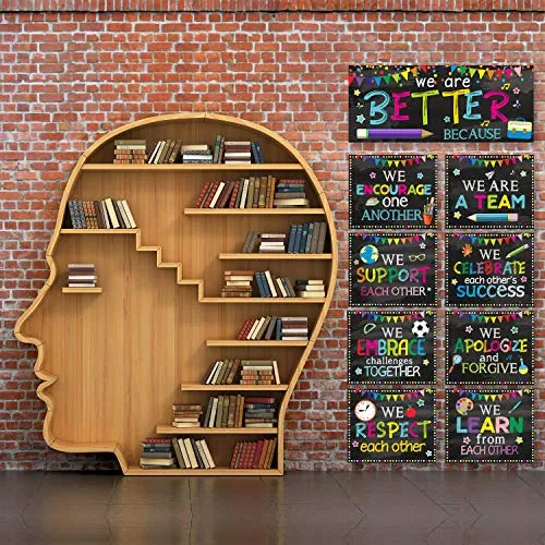 Classroom Decorations Bulletin Board Poster Banner Set Classroom Party Supplies for Kindergarten Pre-School Primary High School chiazllta