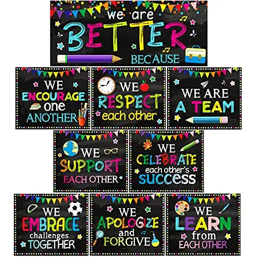 Classroom Decorations Bulletin Board Poster Banner Set Classroom Party Supplies for Kindergarten Pre-School Primary High School chiazllta