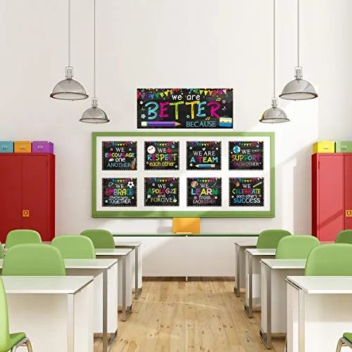 Classroom Decorations Bulletin Board Poster Banner Set Classroom Party Supplies for Kindergarten Pre-School Primary High School chiazllta