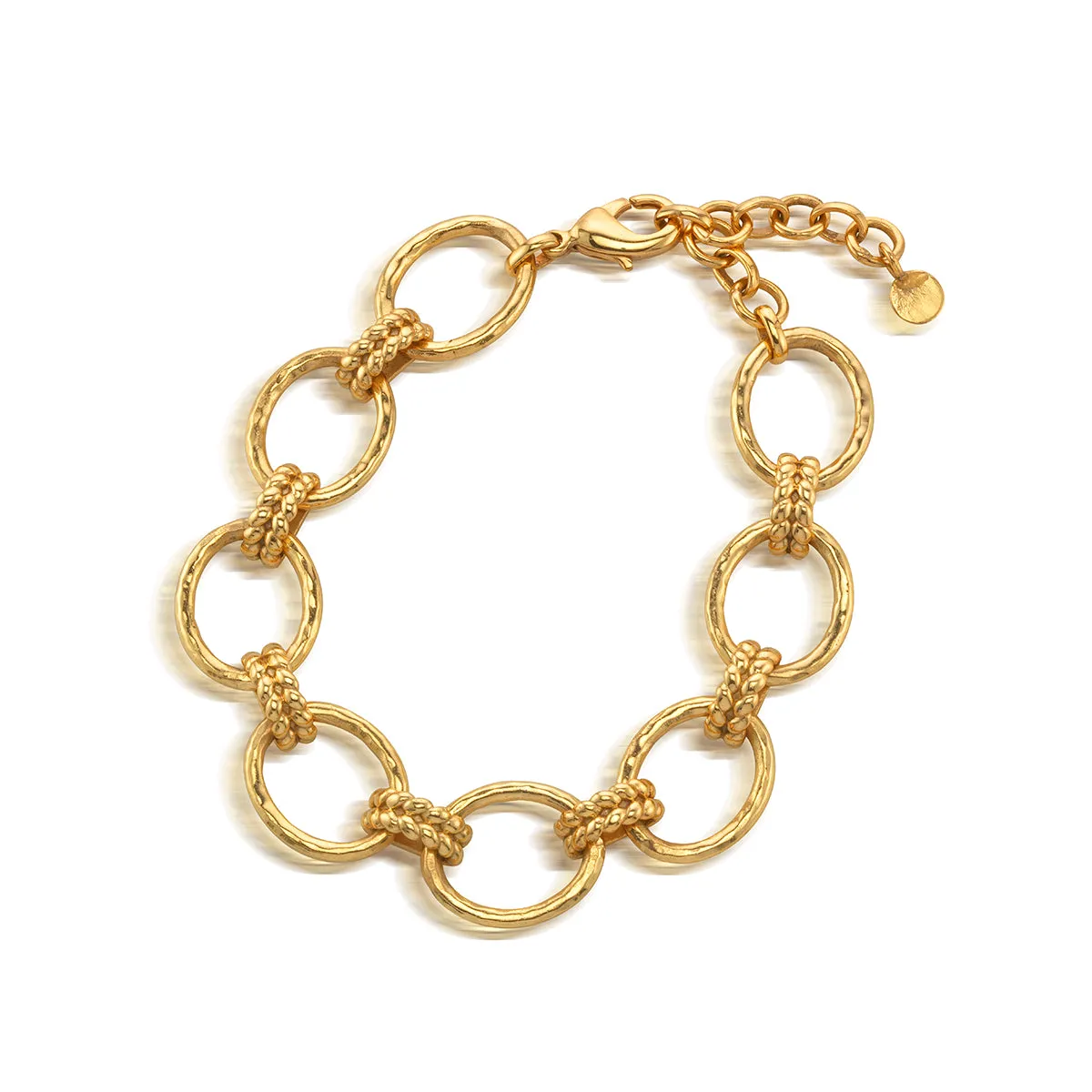 Cleopatra Grande Link Bracelet, 7 1.5" - Gold