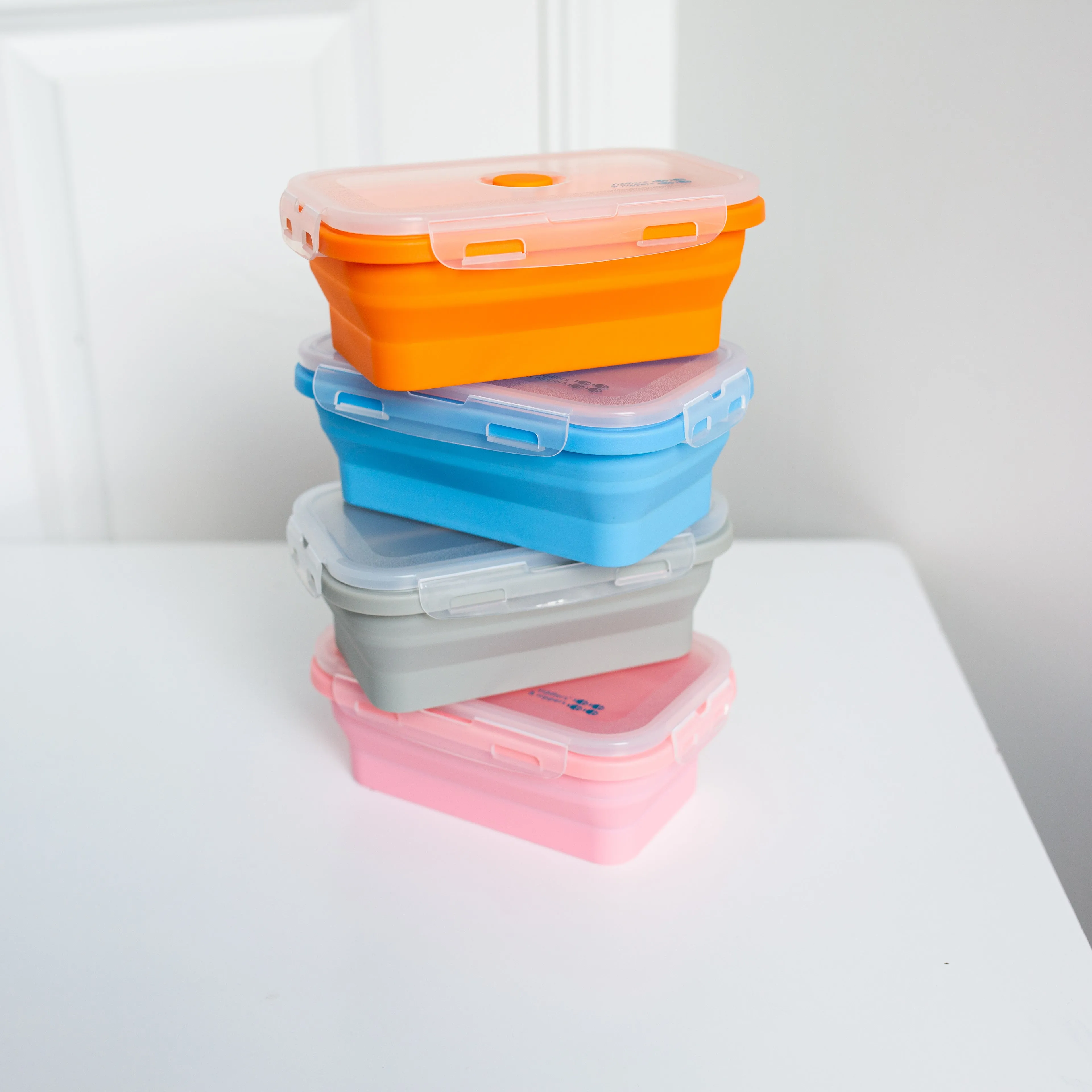 Collapsible Snack Box | Food Grade Silicone & PP | Leak-Proof & BPA-Free | Microwave, Freezer & Dishwasher Safe (Except lid)