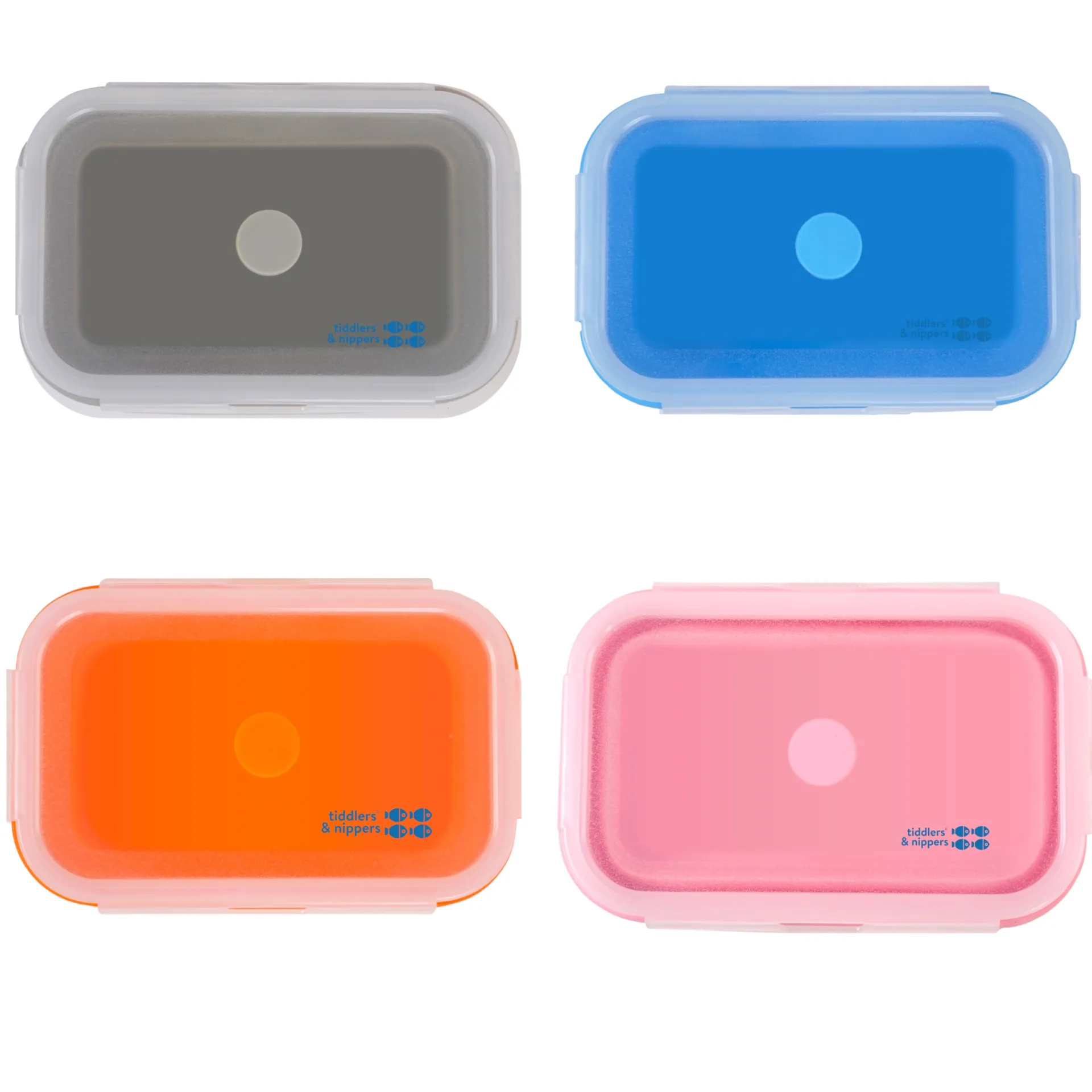 Collapsible Snack Box | Food Grade Silicone & PP | Leak-Proof & BPA-Free | Microwave, Freezer & Dishwasher Safe (Except lid)