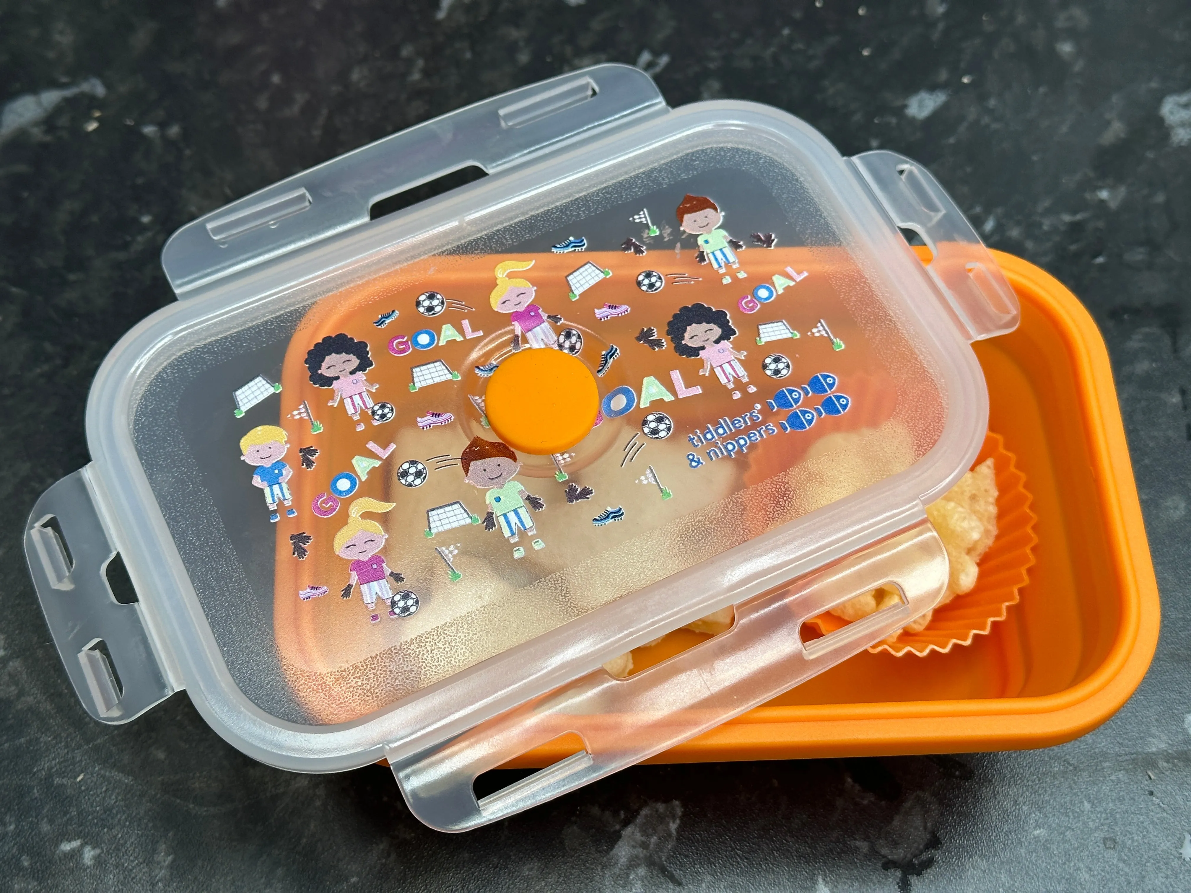 Collapsible Snack Box | Food Grade Silicone & PP | Leak-Proof & BPA-Free | Microwave, Freezer & Dishwasher Safe (Except lid)