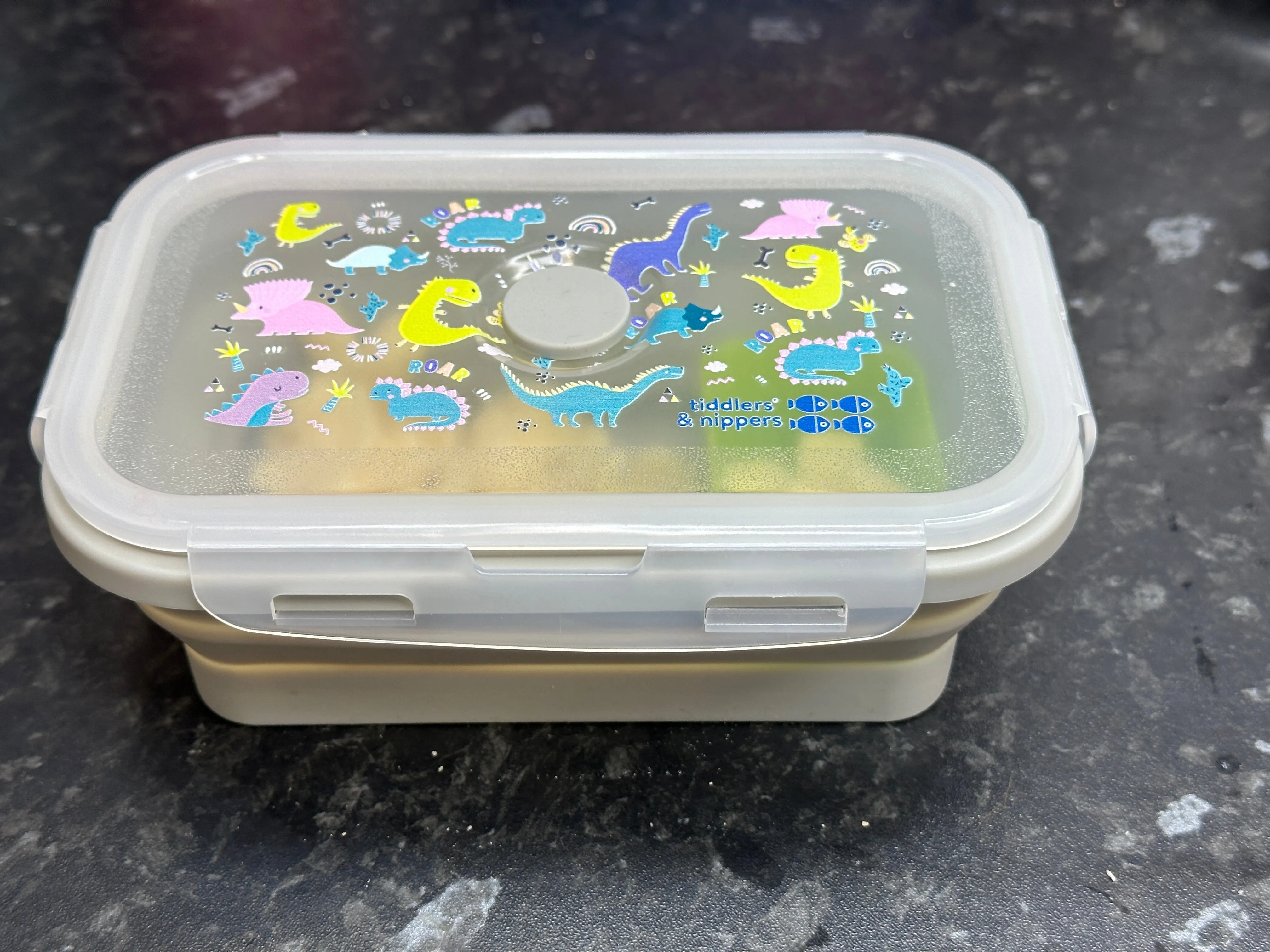 Collapsible Snack Box | Food Grade Silicone & PP | Leak-Proof & BPA-Free | Microwave, Freezer & Dishwasher Safe (Except lid)