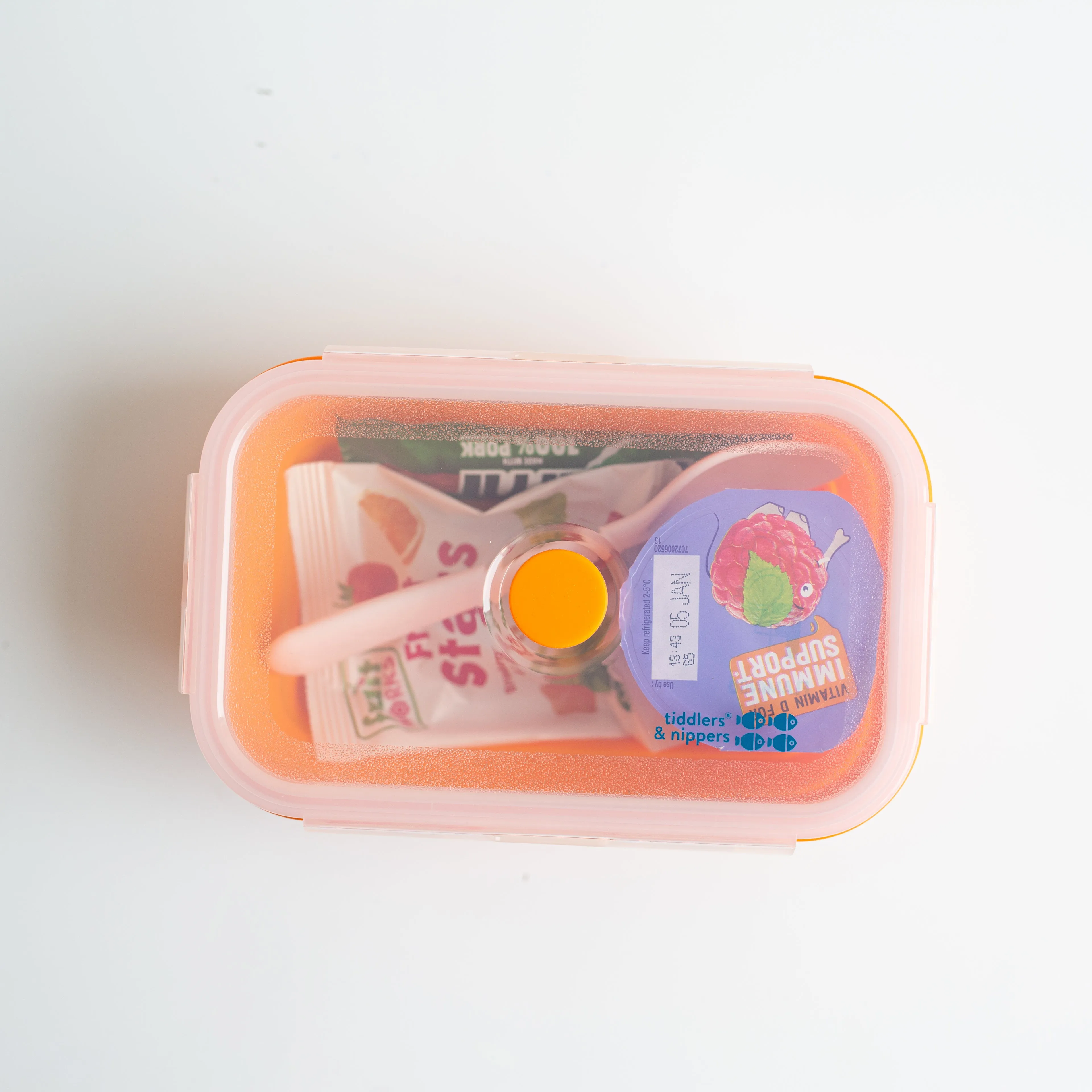 Collapsible Snack Box | Food Grade Silicone & PP | Leak-Proof & BPA-Free | Microwave, Freezer & Dishwasher Safe (Except lid)