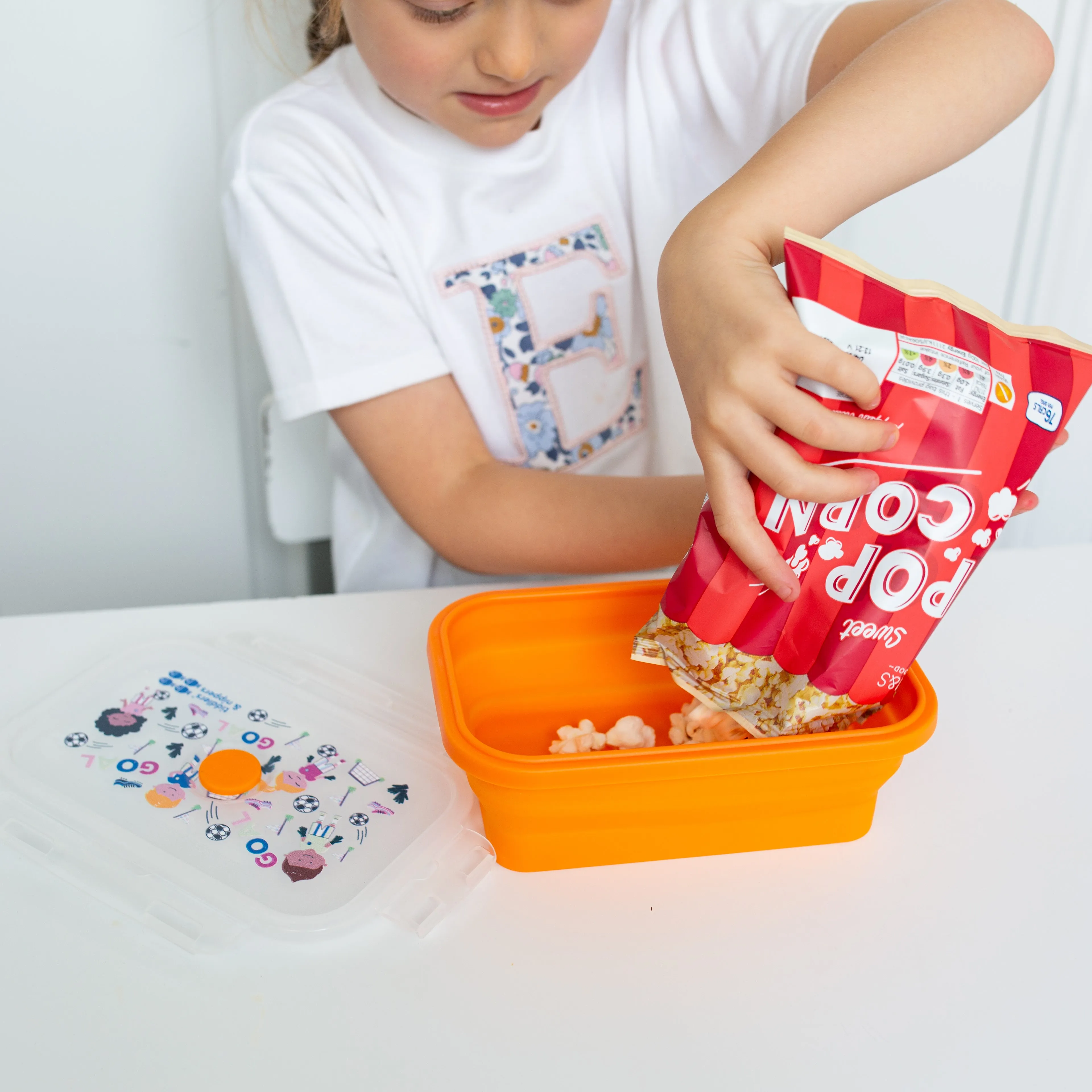 Collapsible Snack Box | Food Grade Silicone & PP | Leak-Proof & BPA-Free | Microwave, Freezer & Dishwasher Safe (Except lid)