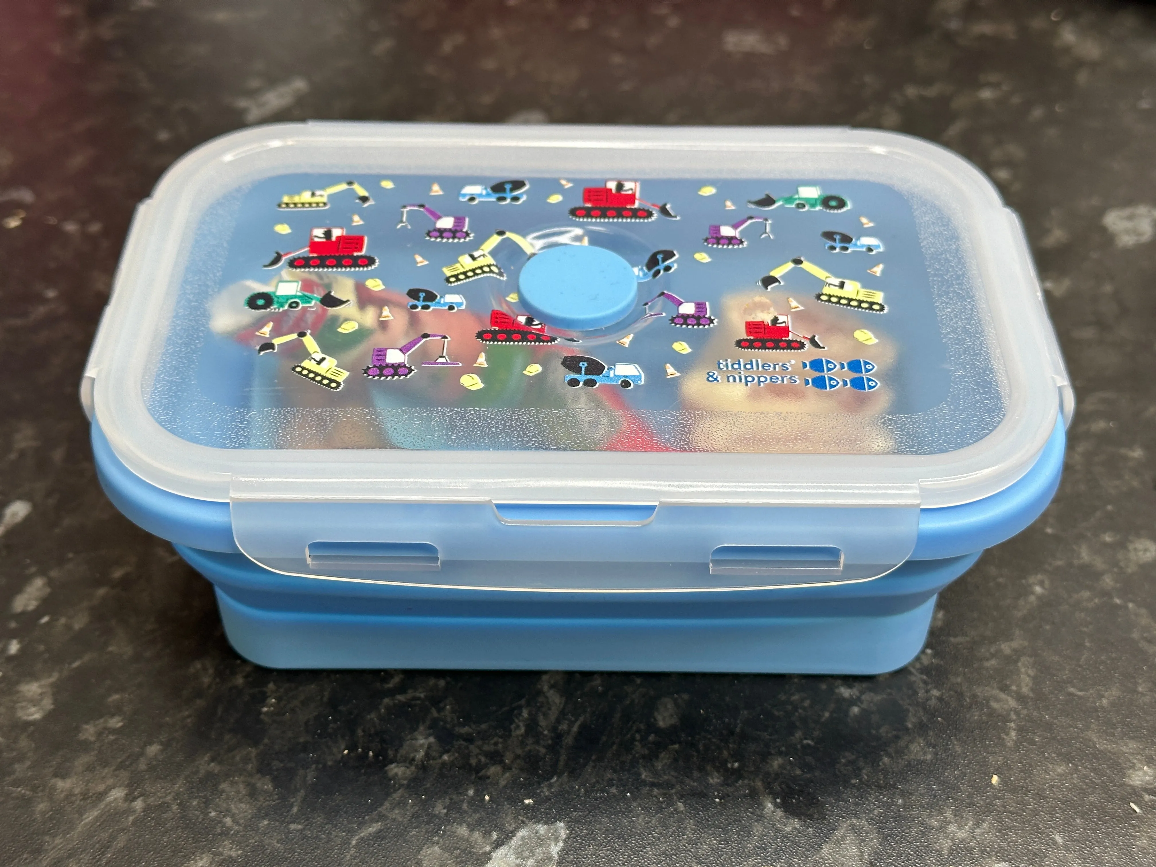 Collapsible Snack Box | Food Grade Silicone & PP | Leak-Proof & BPA-Free | Microwave, Freezer & Dishwasher Safe (Except lid)