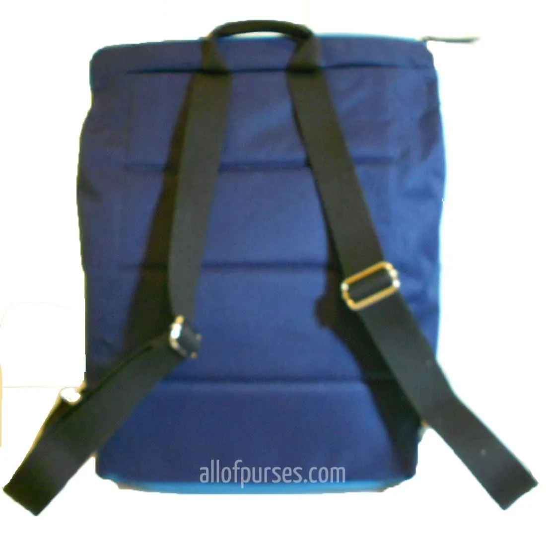 Color block Canvas School L Backpack blanc blue navy Laptop tablet Sport Bag