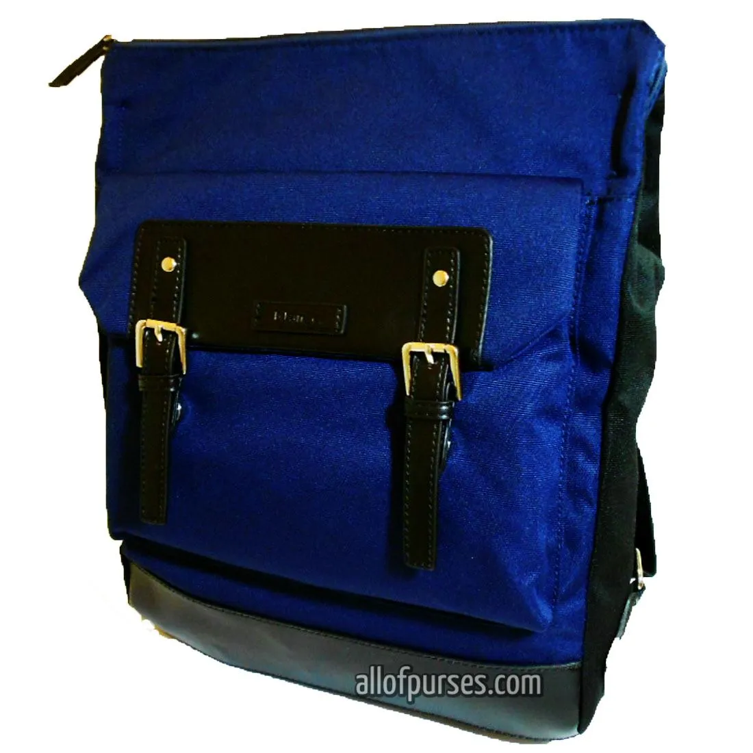 Color block Canvas School L Backpack blanc brown black Laptop tablet Sport Bag