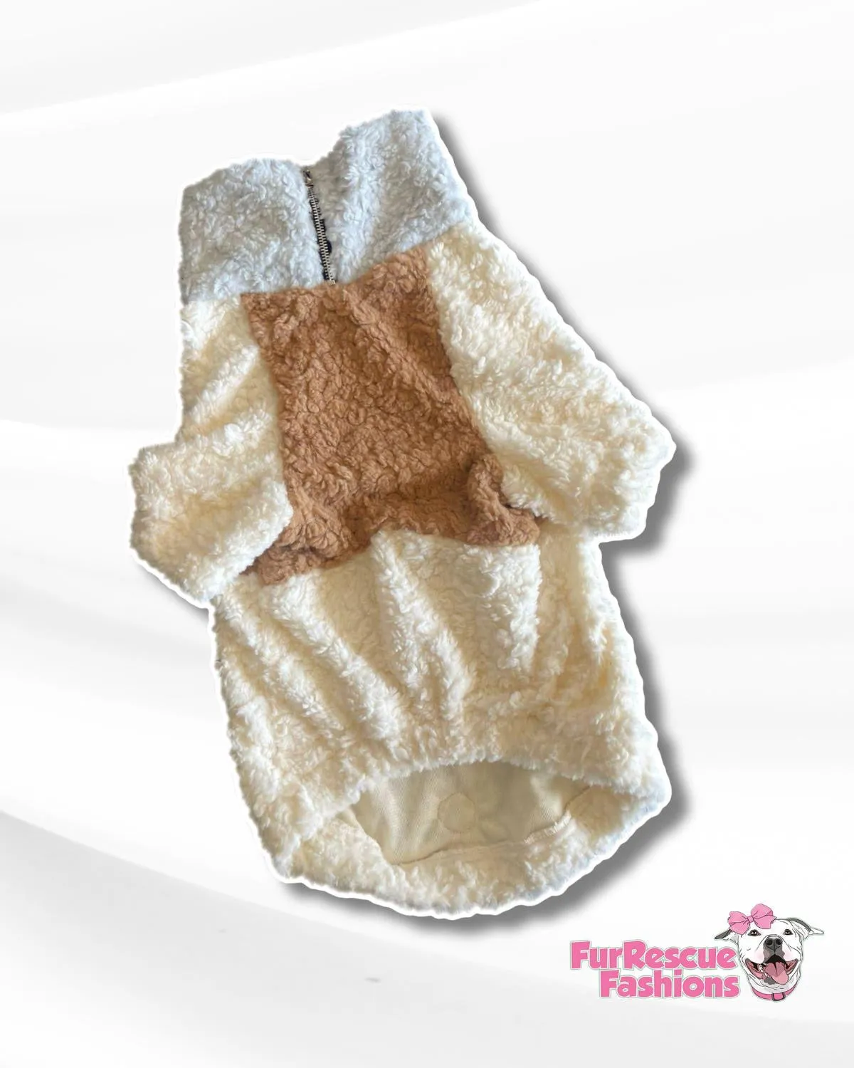 Color Block Dog Pullover (With Pink & Baby Blue) - Sherpa or Sweatshirt material.