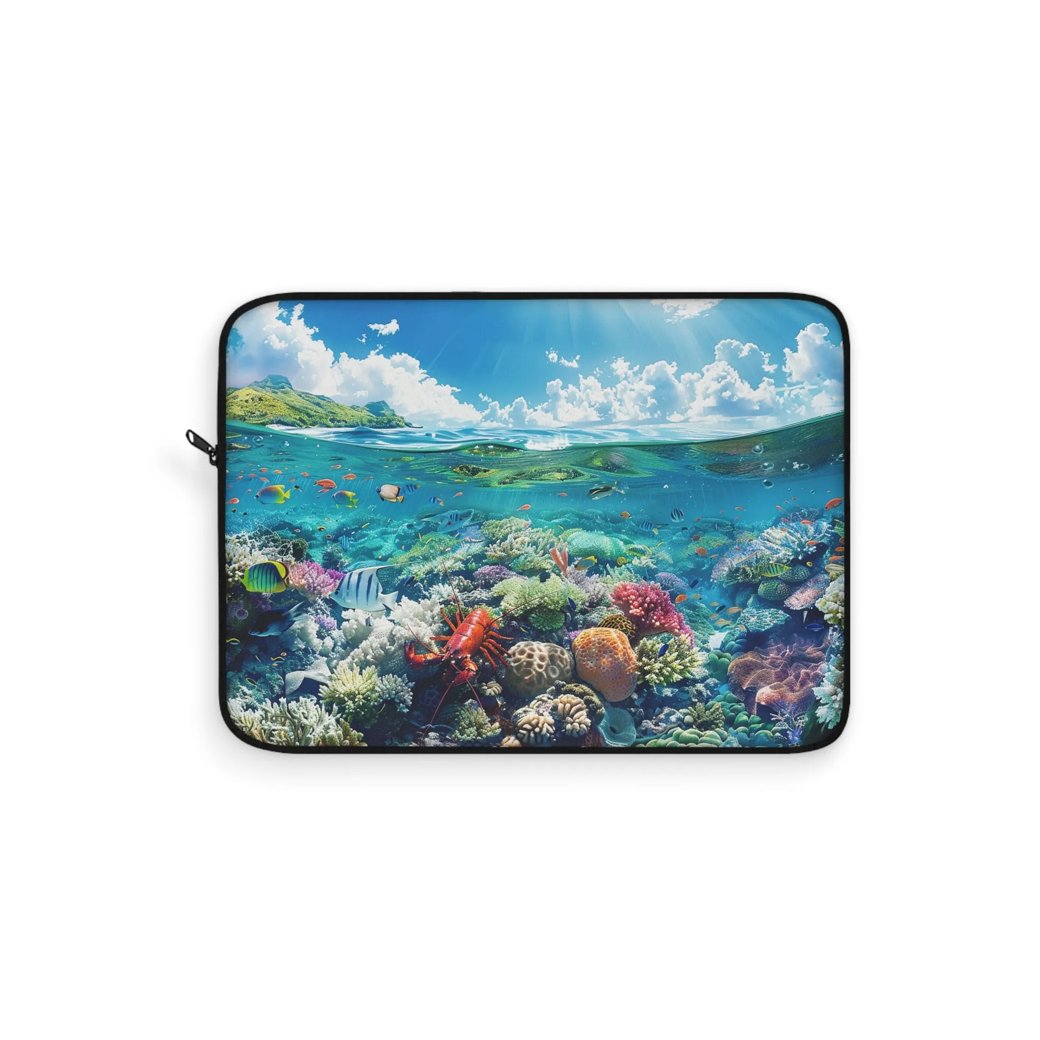 Coral Reef Dreamscape Laptop Sleeve - Dive into Digital Depths with Coral Reef Dreamscape! Available 3 Sizes: 12", 13", and 15"